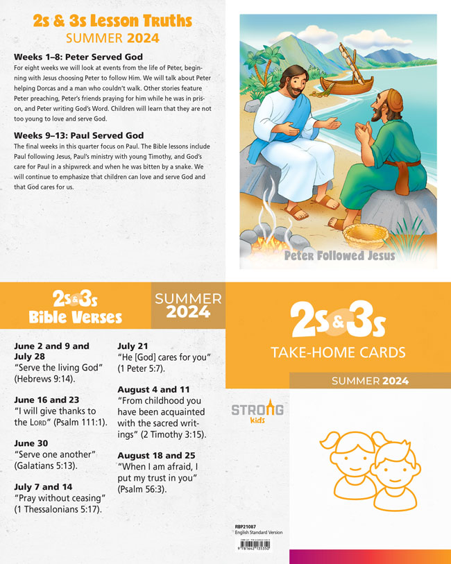 2s & 3s Student Take-Home Cards <br>Summer 2024 – ESV