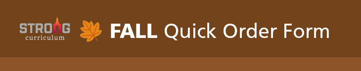 Curriculum Fall 2026 Quick Order Form
