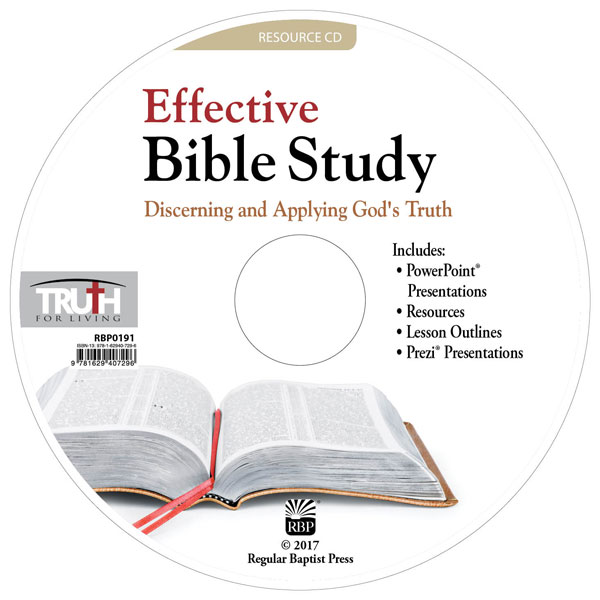 Effective Bible Study: Discerning and Applying God's Truth <br>Adult Resource CD