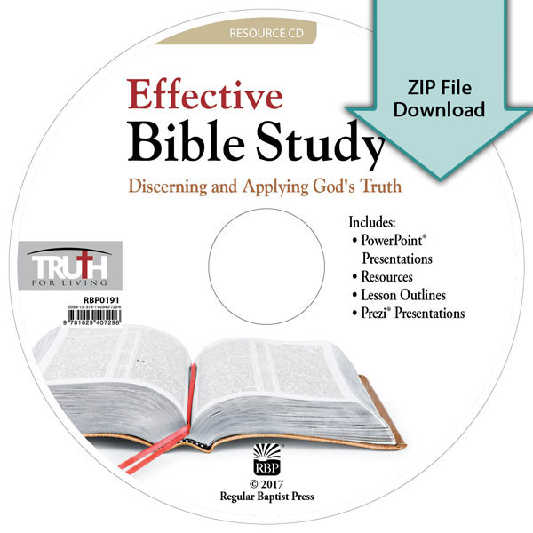 Effective Bible Study: Discerning and Applying God's Truth<br>Resource CD Download