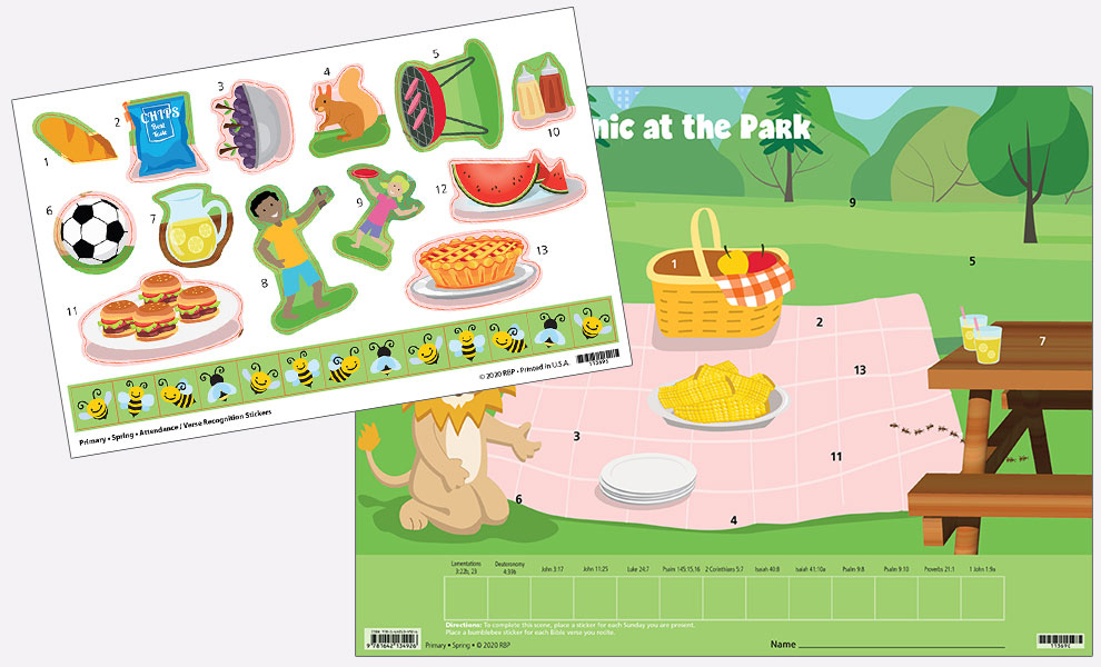 Primary Attendance/Verse Charts and Stickers <br>Spring 2026