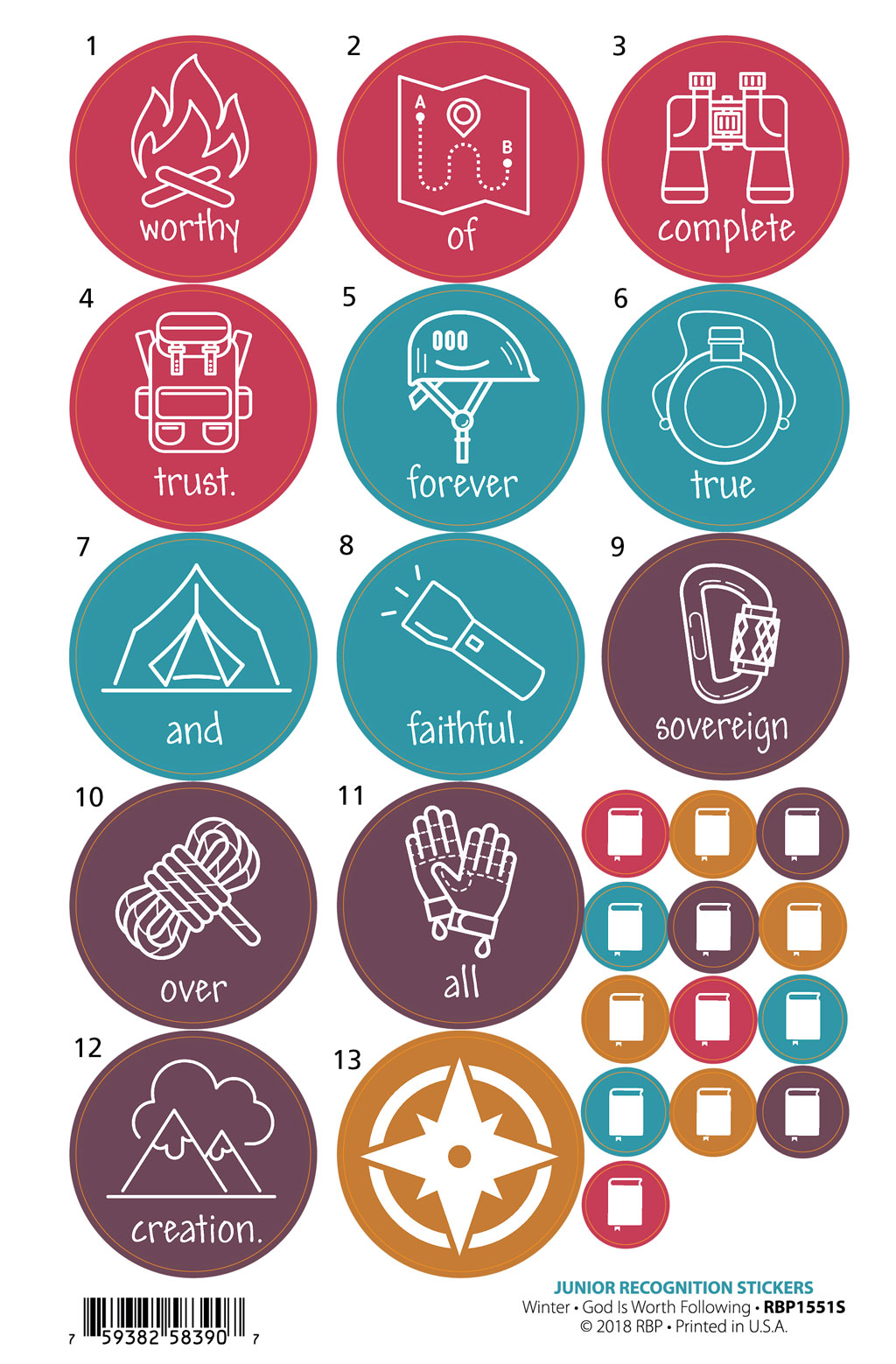 Junior Recognition Stickers <br>Winter Year 1