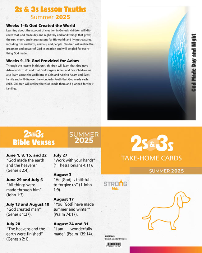 2s & 3s Student Take-Home Cards <br>Summer 2023 – ESV