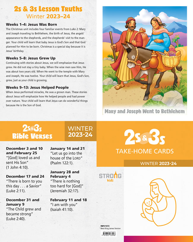 2s & 3s Student Take-Home Cards <br>Winter 2023-24 – NKJV