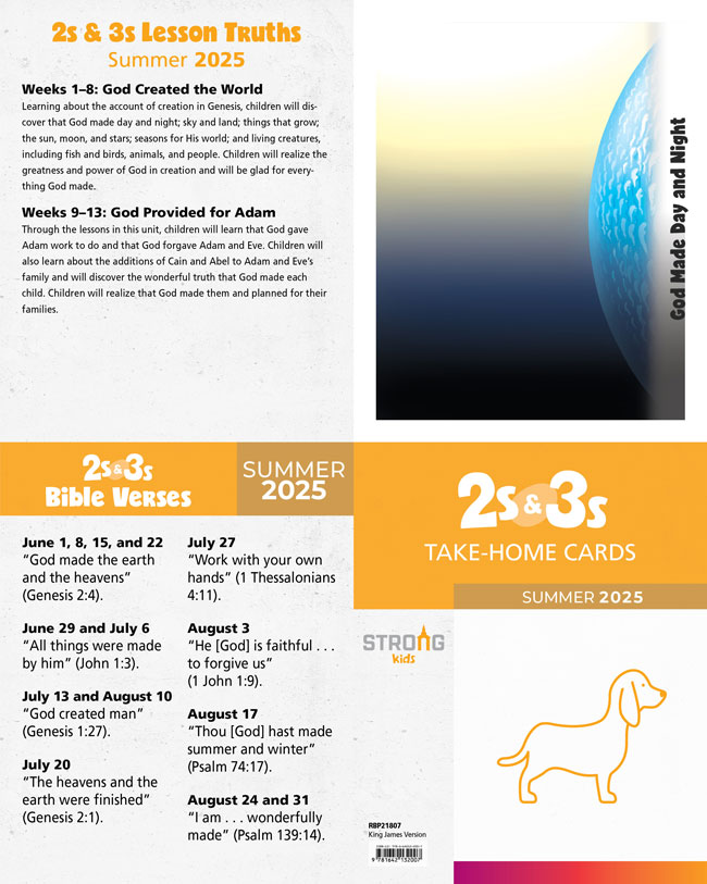 2s & 3s Student Take-Home Cards <br>Summer 2023 – KJV