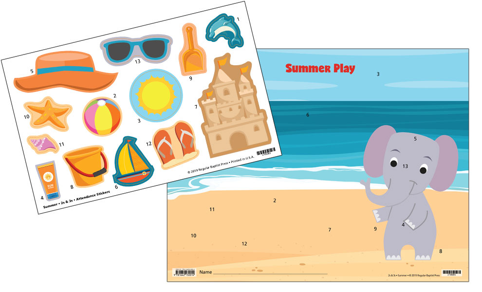 2s & 3s Attendance Charts and Stickers <br>Summer 2023