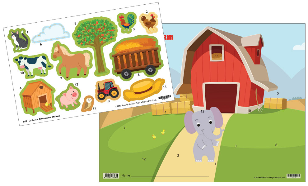 2s & 3s Attendance Charts and Stickers <br>Fall 2023