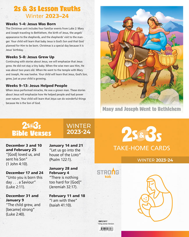 2s & 3s Student Take-Home Cards <br>Winter 2023-24 – KJV