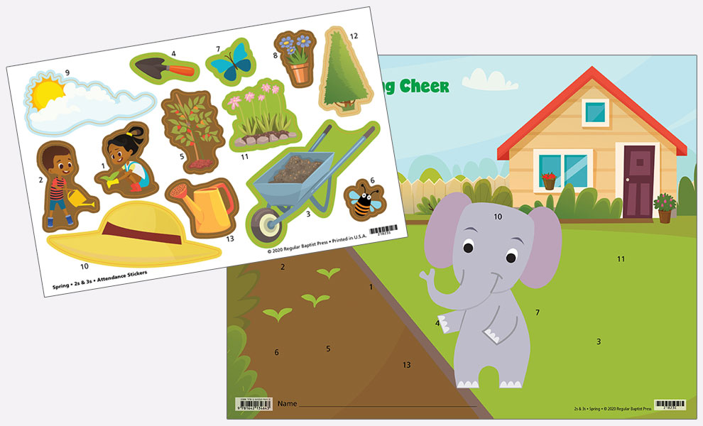 2s & 3s Attendance Charts and Stickers <br>Spring 2026