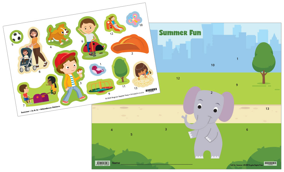 2s & 3s Attendance Charts and Stickers <br>Summer 2024