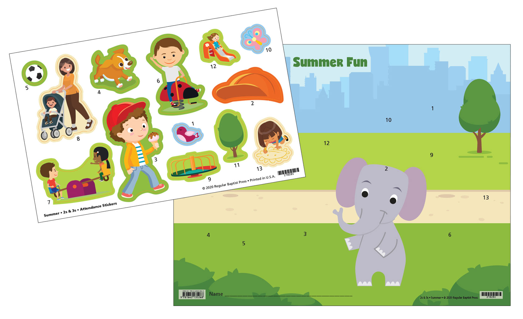 2s & 3s Attendance Charts and Stickers <br>Summer 2026