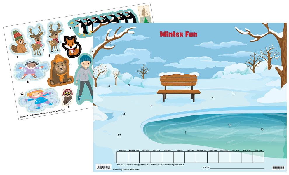 Pre-Primary Attendance Charts and Stickers <br>Winter 2025-26