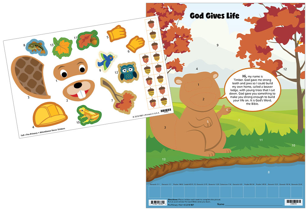 Pre-Primary Attendance Charts and Stickers <br>Fall Year 1