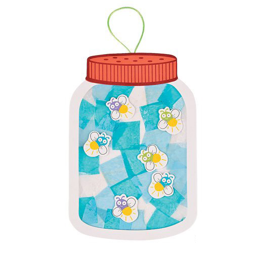 Tissue Paper Firefly Door Hanger Craft Kit