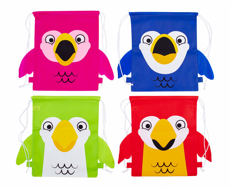 Tropical Birds Drawstring Bags