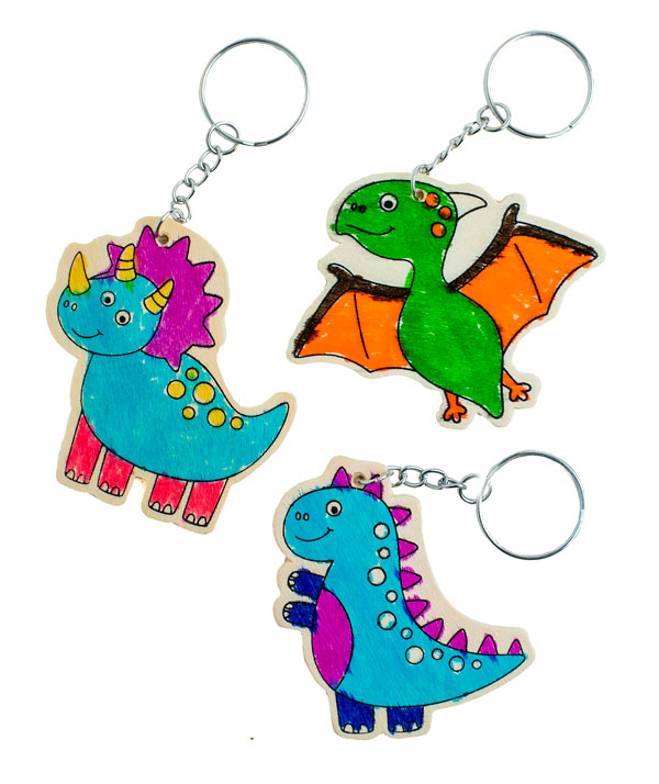 Color Your Own Dino Key Chains VBS 2023