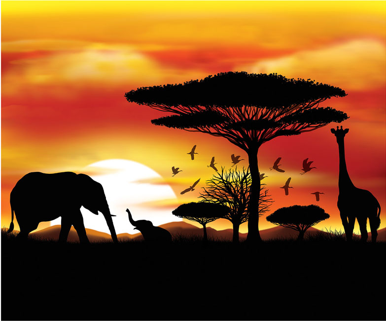 Savanna Sunrise Backdrop <br>VBS 2024