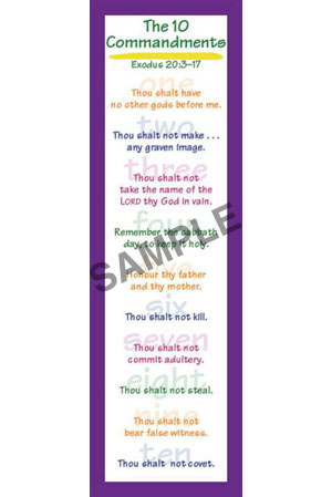 Bookmark - 10 Commandments/Kids