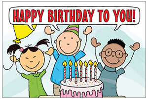 Postcard - Happy Birthday (Children)