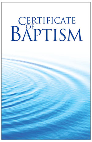 Certificate of Baptism