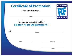 Promotion Certificate to Senior High Department
