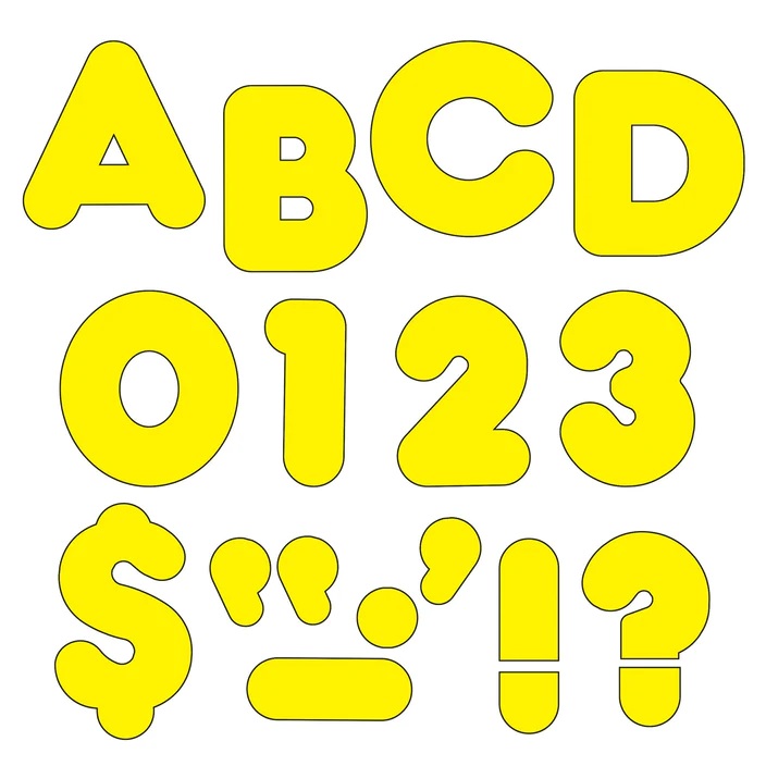 4" Yellow Ready Letters