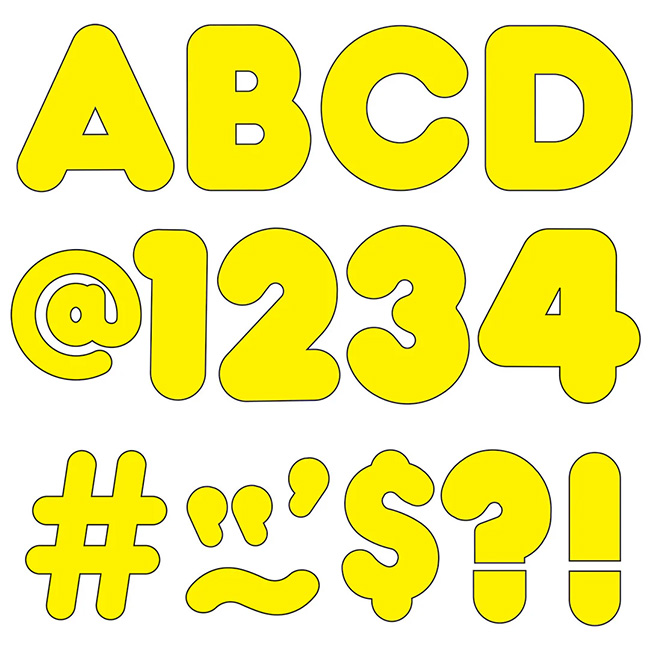 4" Yellow Ready Letters