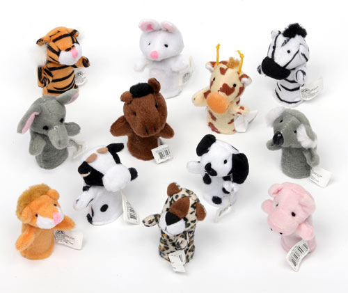 Animal Finger Puppets - Assorted (Set of 12)